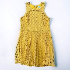 Xhilaration Gold Sleeveless Crochet Dress - Size‎ XXL